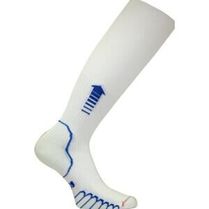 EUROSOCKS Small Womens 4-7 Compression Over the Calf Socks White Lightweight NIB